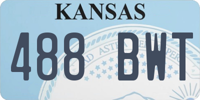 KS license plate 488BWT