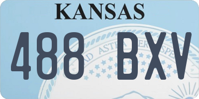 KS license plate 488BXV