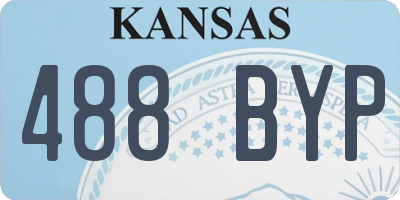 KS license plate 488BYP