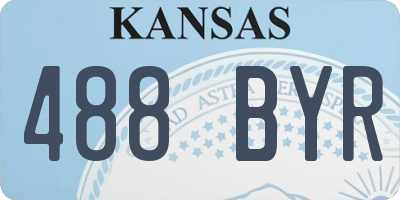 KS license plate 488BYR