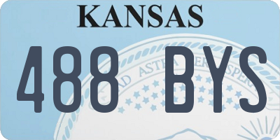 KS license plate 488BYS