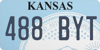KS license plate 488BYT