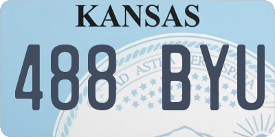 KS license plate 488BYU