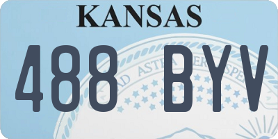 KS license plate 488BYV