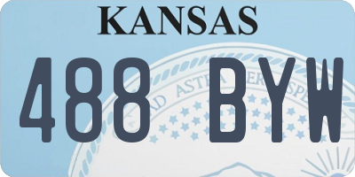 KS license plate 488BYW