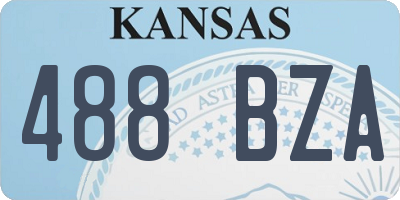 KS license plate 488BZA
