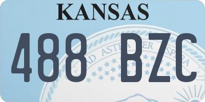 KS license plate 488BZC