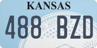 KS license plate 488BZD