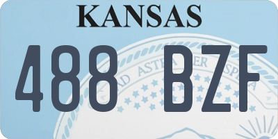 KS license plate 488BZF