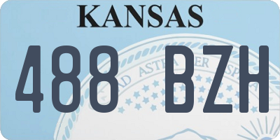 KS license plate 488BZH