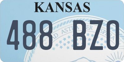 KS license plate 488BZO