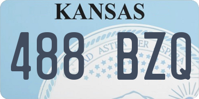 KS license plate 488BZQ
