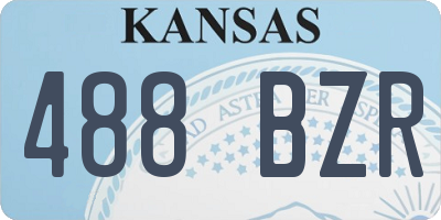 KS license plate 488BZR