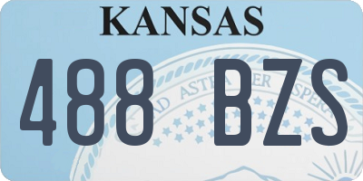 KS license plate 488BZS
