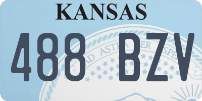KS license plate 488BZV