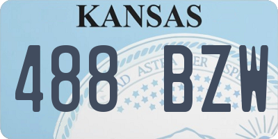 KS license plate 488BZW
