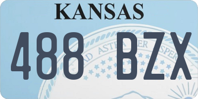 KS license plate 488BZX