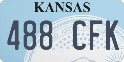 KS license plate 488CFK