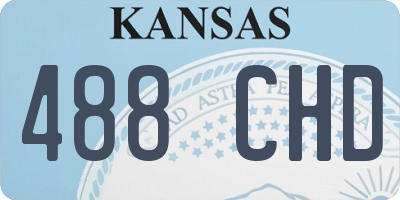 KS license plate 488CHD