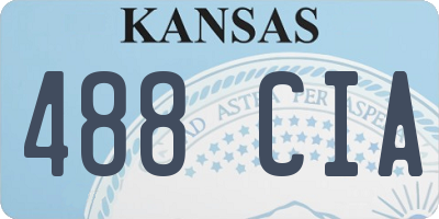 KS license plate 488CIA