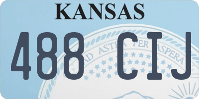 KS license plate 488CIJ