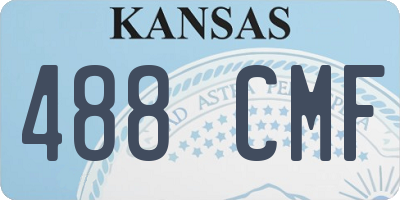 KS license plate 488CMF