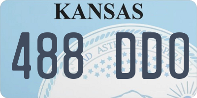 KS license plate 488DDO