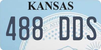 KS license plate 488DDS