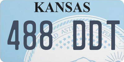 KS license plate 488DDT