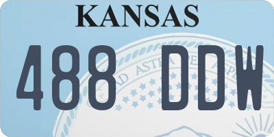 KS license plate 488DDW