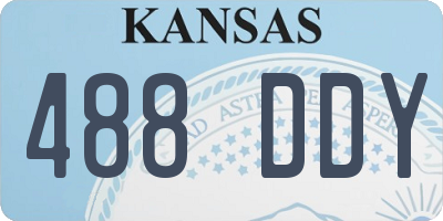 KS license plate 488DDY