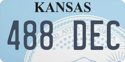 KS license plate 488DEC