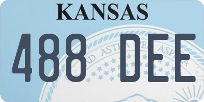 KS license plate 488DEE