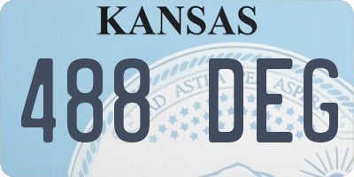 KS license plate 488DEG
