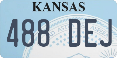 KS license plate 488DEJ