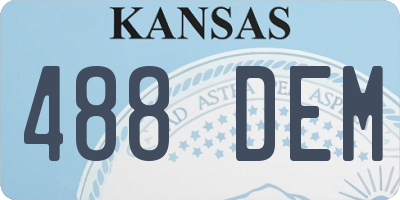 KS license plate 488DEM