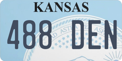KS license plate 488DEN