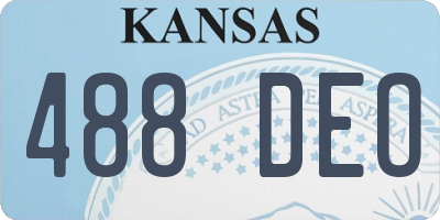 KS license plate 488DEO