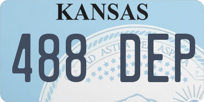 KS license plate 488DEP