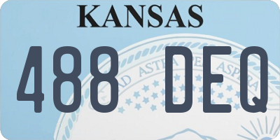 KS license plate 488DEQ