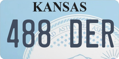KS license plate 488DER