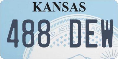 KS license plate 488DEW