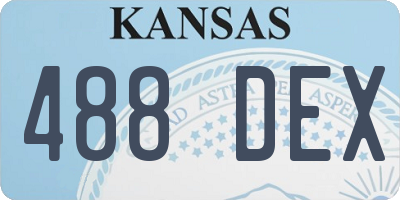 KS license plate 488DEX