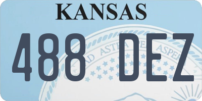 KS license plate 488DEZ