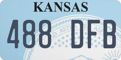 KS license plate 488DFB