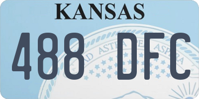 KS license plate 488DFC