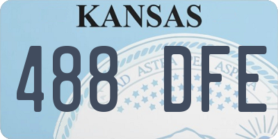 KS license plate 488DFE