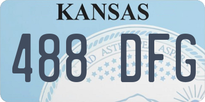 KS license plate 488DFG
