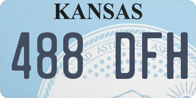 KS license plate 488DFH