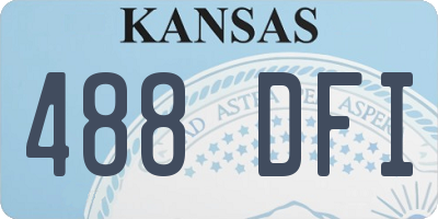 KS license plate 488DFI